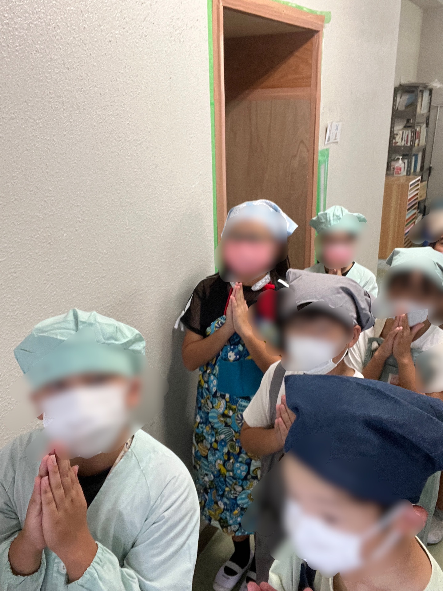 手を合わせて、いただきまーす