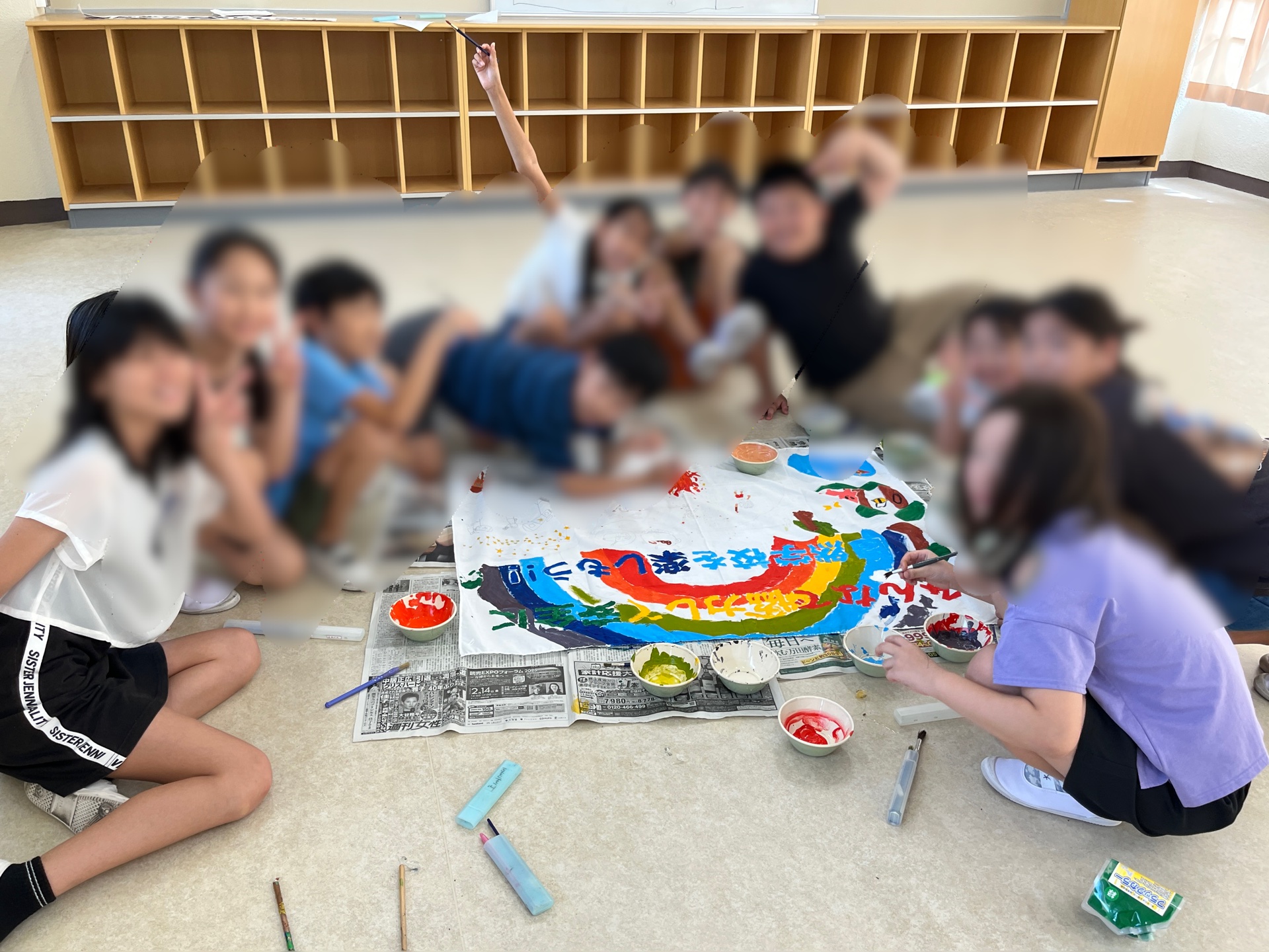 みんなで旗づくり