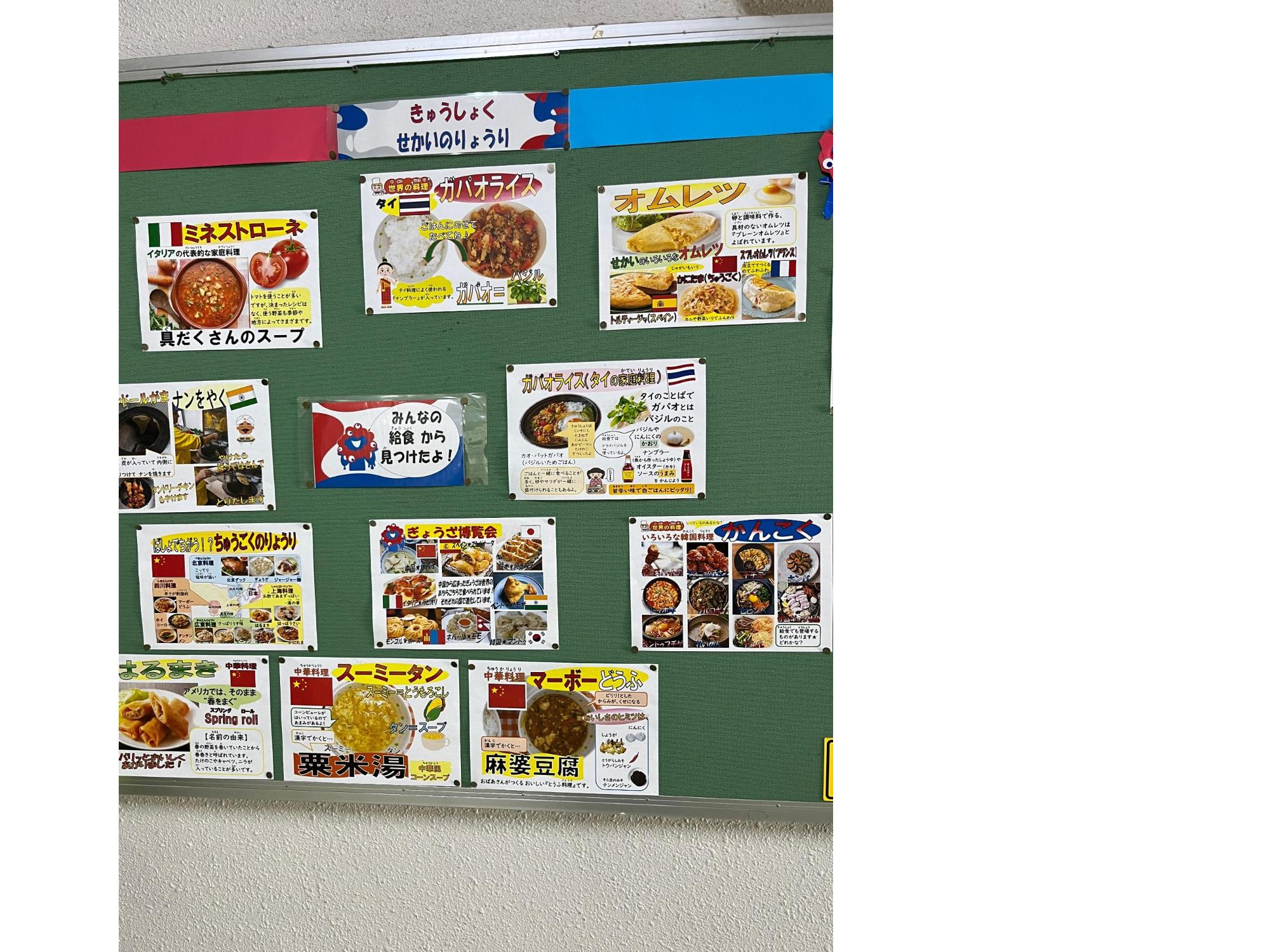 給食と世界の料理と万博と