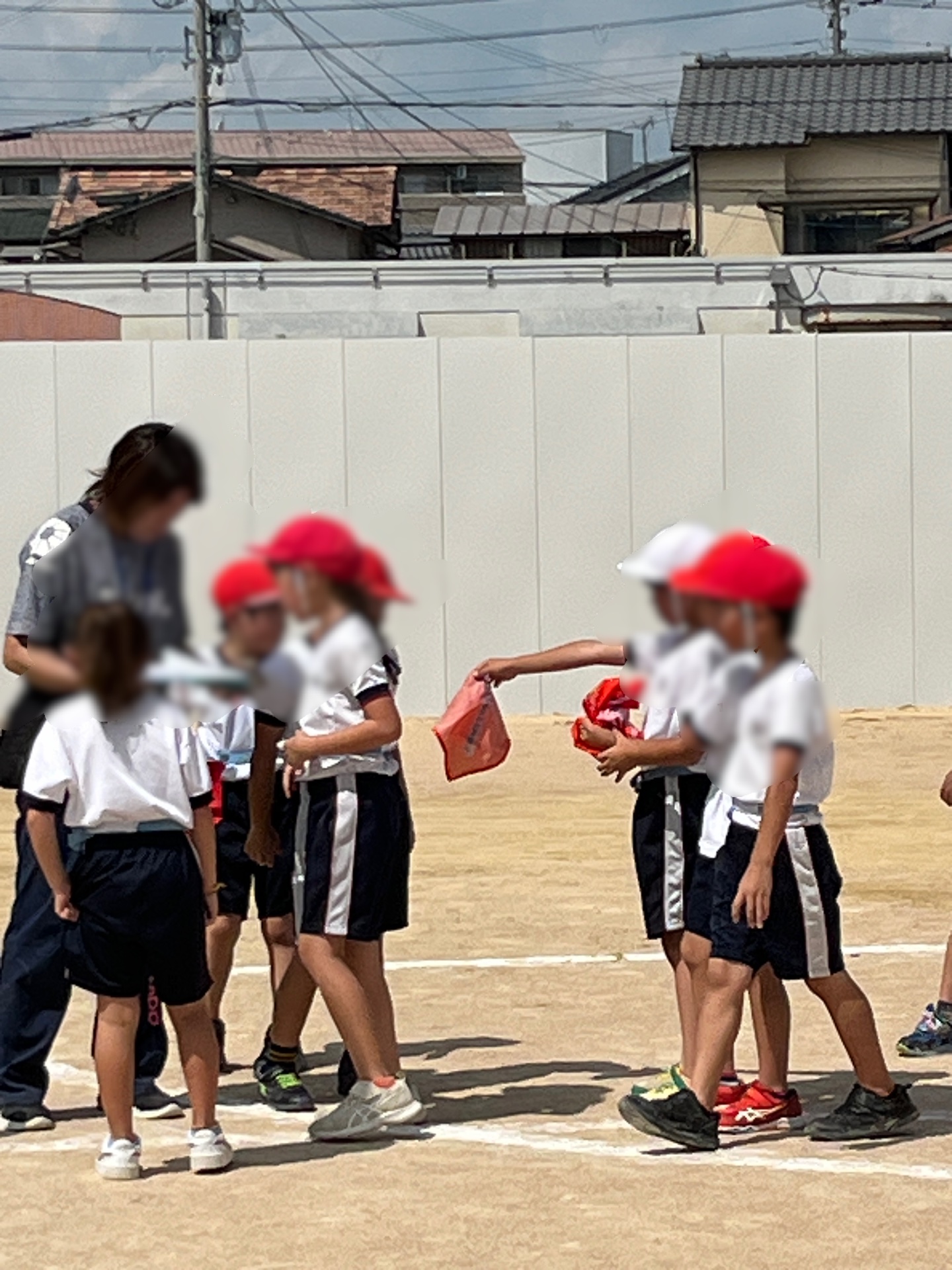 運動終わって、片付けです