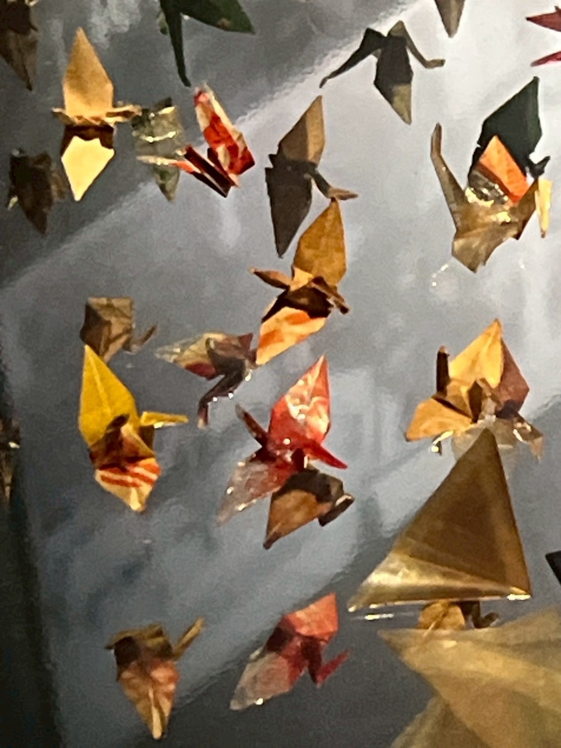 さだこさんが実際に折った折り鶴です