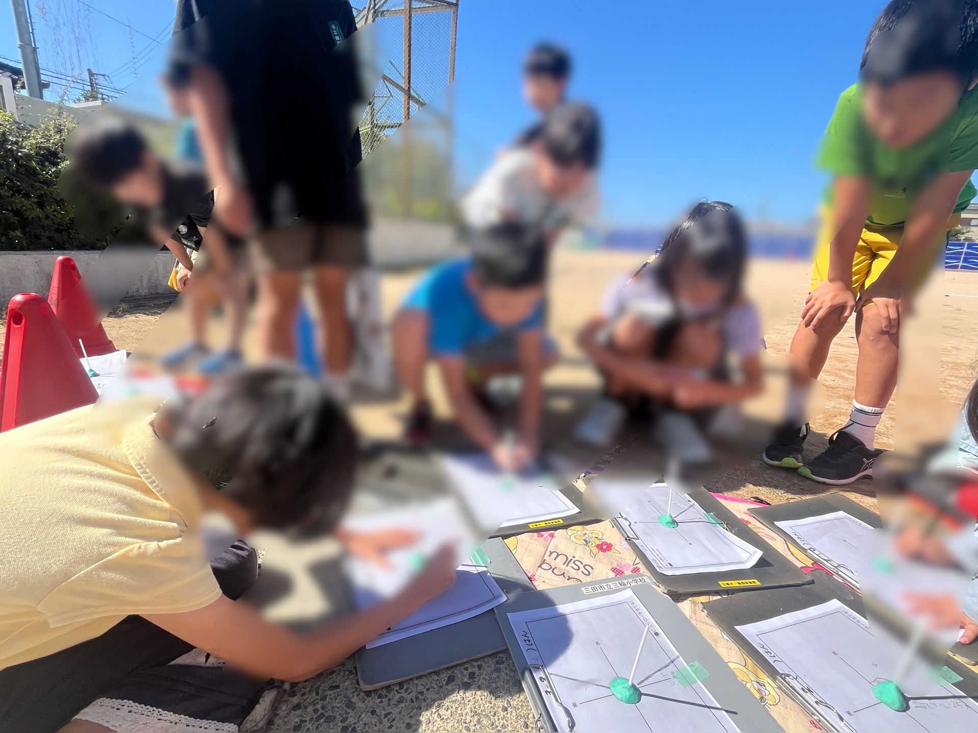 かげの動きから、太陽の動きを知る